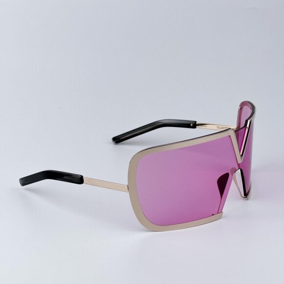 Valentino Women BRAND NEW Sunglasses Titanium Gold Black Pink Mask V - ROMASK main image 6